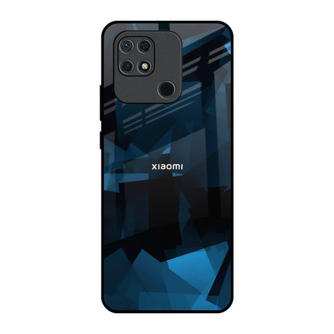 Polygonal Blue Box Glossy Case For Redmi 10