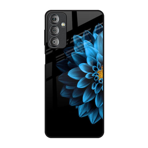 Half Blue Flower Glossy Case for Samsung Galaxy F23 5G