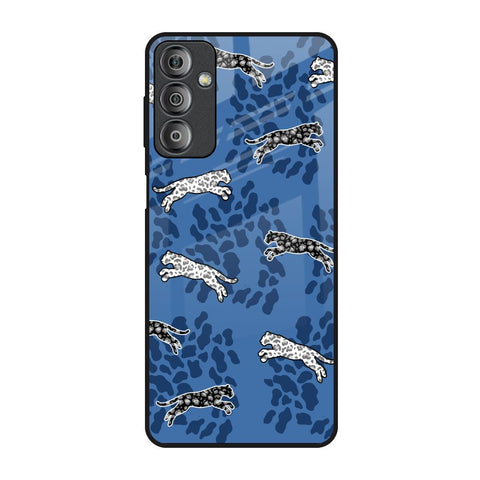 Blue Cheetah Glossy Case for Samsung Galaxy F23 5G