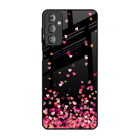 Heart Rain Fall Glossy Case For Samsung Galaxy F23 5G