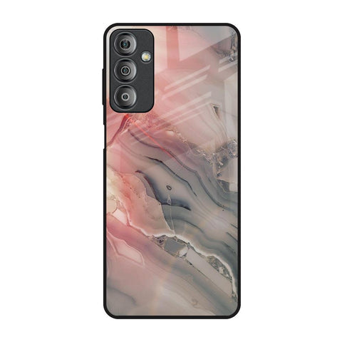 Pink And Grey Marble Glossy Case For Samsung Galaxy F23 5G