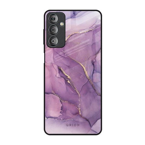 Purple Gold Marble Glossy Case for Samsung Galaxy F23 5G