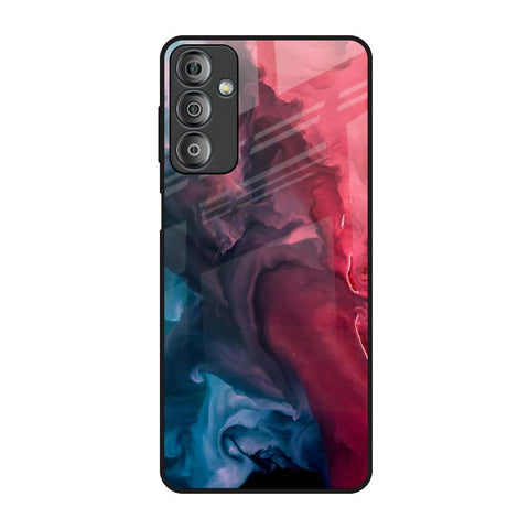 Blue & Red Smoke Glossy Case for Samsung Galaxy F23 5G