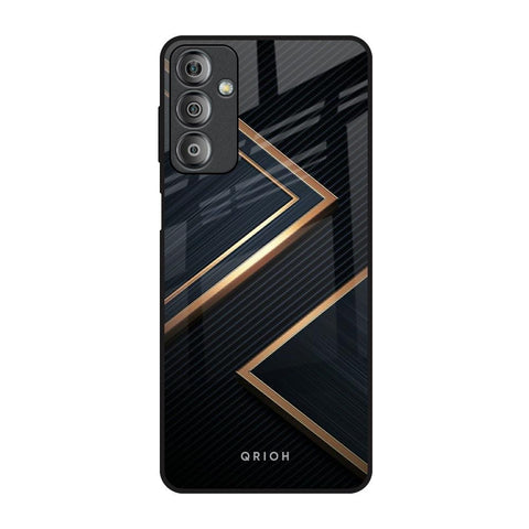 Sleek Golden & Navy Glossy Case for Samsung Galaxy F23 5G