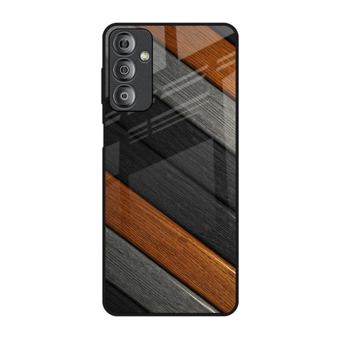 Tri Color Wood Glossy Case for Samsung Galaxy F23 5G