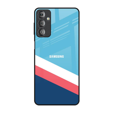 Pink & White Stripes Glossy Case For Samsung Galaxy F23 5G
