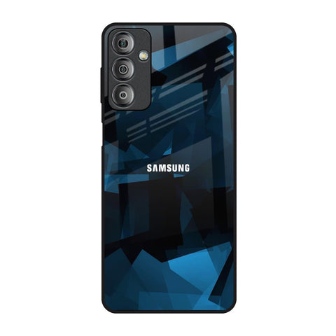 Polygonal Blue Box Glossy Case For Samsung Galaxy F23 5G