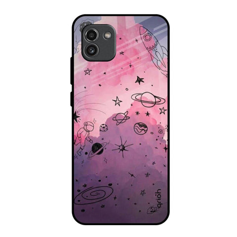 Space Doodles Glossy Case for Samsung Galaxy A03
