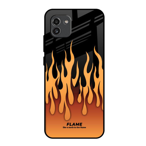 Fire Flame Glossy Case for Samsung Galaxy A03