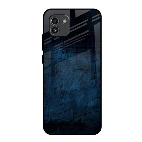 Dark Blue Grunge Glossy Case for Samsung Galaxy A03