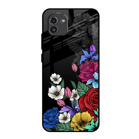 Rose Flower Bunch Art Glossy Case for Samsung Galaxy A03