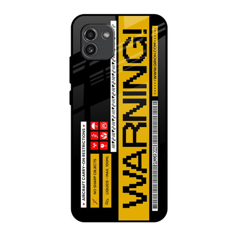 Aircraft Warning Glossy Case for Samsung Galaxy A03