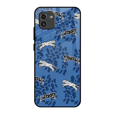 Blue Cheetah Glossy Case for Samsung Galaxy A03
