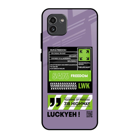 Run & Freedom Glossy Case for Samsung Galaxy A03