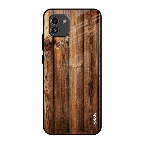 Timber Printed Glossy Case for Samsung Galaxy A03