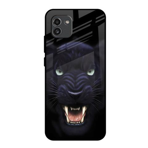 Angry Black Leopard Glossy Case for Samsung Galaxy A03