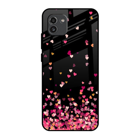 Heart Rain Fall Glossy Case For Samsung Galaxy A03