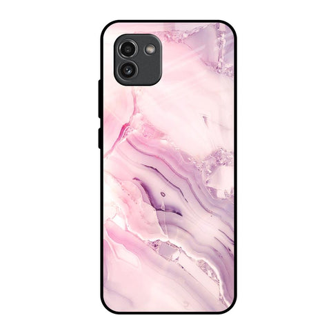 Diamond Pink Gradient Glossy Case For Samsung Galaxy A03
