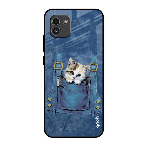 Kitty In Pocket Glossy Case For Samsung Galaxy A03