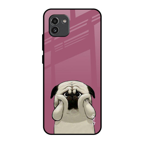 Funny Pug Face Glossy Case For Samsung Galaxy A03