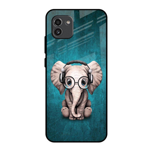 Adorable Baby Elephant Glossy Case For Samsung Galaxy A03