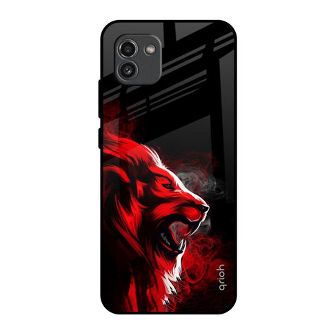 Red Angry Lion Glossy Case for Samsung Galaxy A03