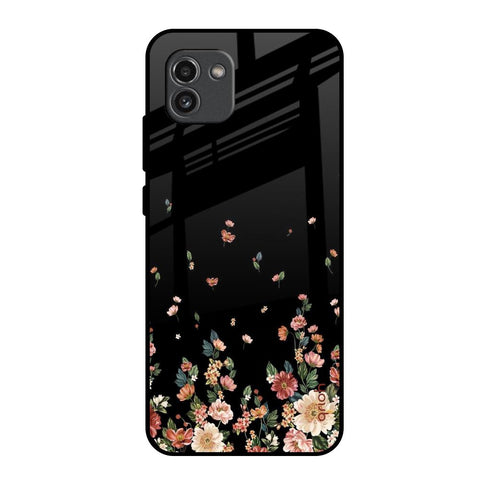 Floating Floral Print Glossy Case for Samsung Galaxy A03