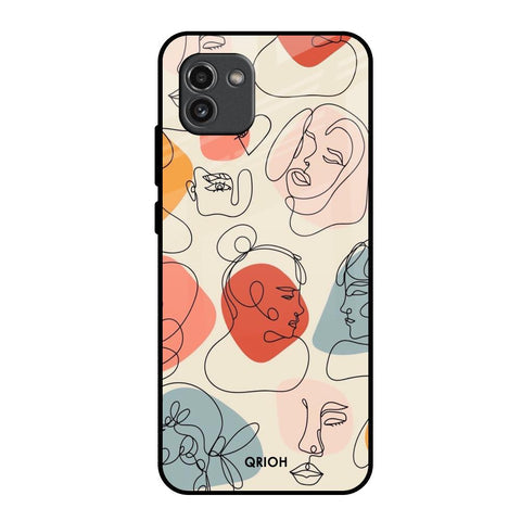 Abstract Faces Glossy Case for Samsung Galaxy A03