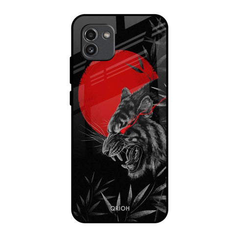 Red Moon Tiger Glossy Case for Samsung Galaxy A03