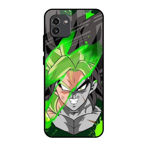 Anime Green Splash Glossy Case for Samsung Galaxy A03