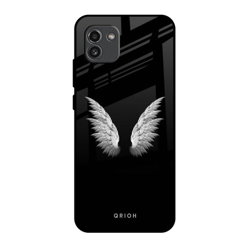 White Angel Wings Glossy Case for Samsung Galaxy A03