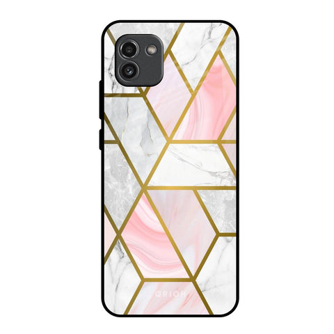 Geometrical Marble Glossy Case for Samsung Galaxy A03