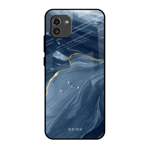Deep Ocean Marble Glossy Case for Samsung Galaxy A03