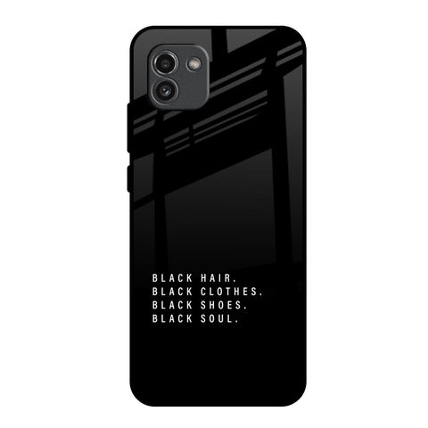 Black Soul Glossy Case for Samsung Galaxy A03