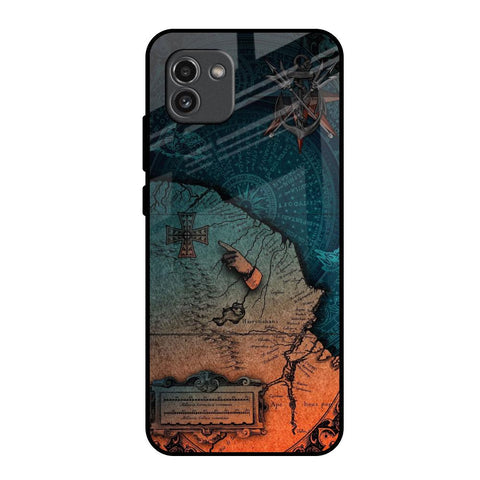 Geographical Map Glossy Case for Samsung Galaxy A03