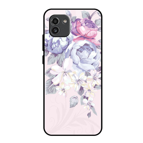Elegant Floral Glossy Case for Samsung Galaxy A03