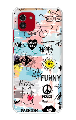 Happy Doodle Soft Cover for Samsung Galaxy A03