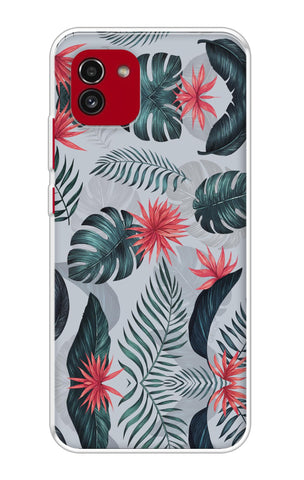 Retro Floral Leaf Soft Cover for Samsung Galaxy A03