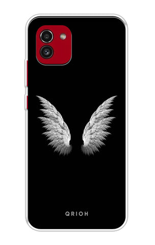 White Angel Wings Soft Cover for Samsung Galaxy A03
