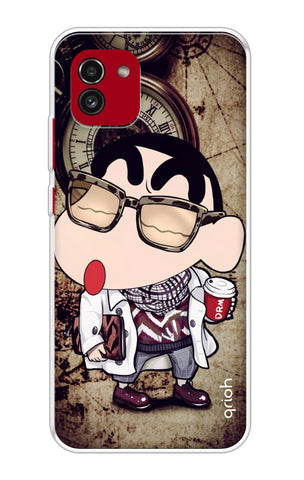 Nerdy Shinchan Soft Cover for Samsung Galaxy A03