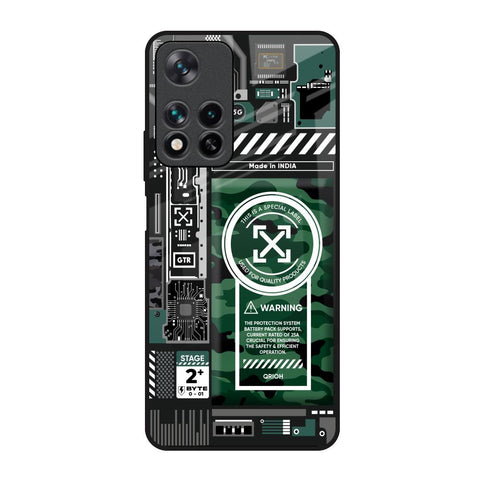 Green Camo Circuit Glossy Case for Redmi Note 11 Pro 5G
