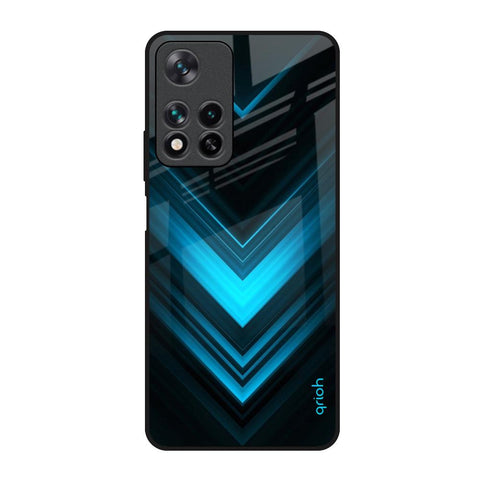 Vertical Blue Arrow Glossy Case For Redmi Note 11 Pro 5G