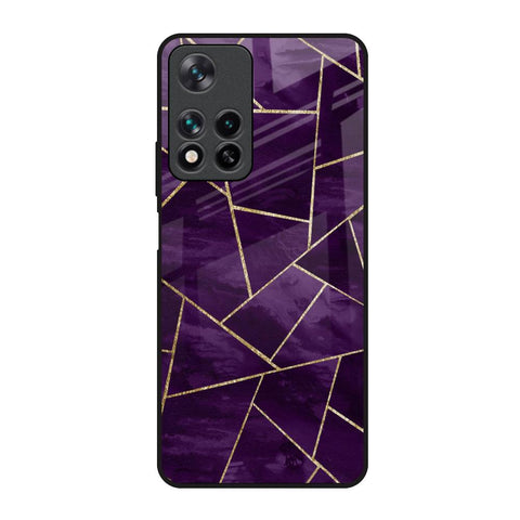 Geometric Purple Glossy Case For Redmi Note 11 Pro 5G