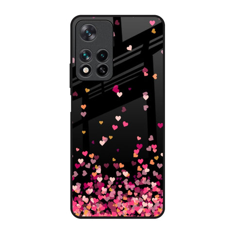 Heart Rain Fall Glossy Case For Redmi Note 11 Pro 5G