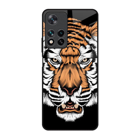 Angry Tiger Glossy Case For Redmi Note 11 Pro 5G