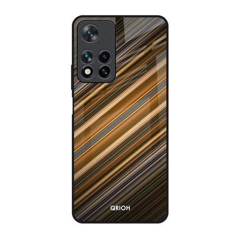 Diagonal Slash Pattern Glossy Case for Redmi Note 11 Pro 5G