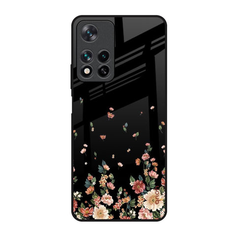 Floating Floral Print Glossy Case for Redmi Note 11 Pro 5G