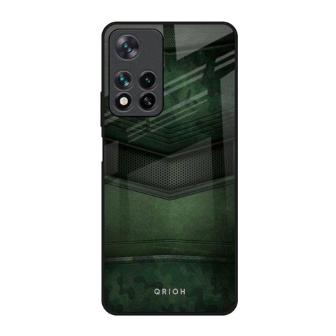 Green Leather Glossy Case for Redmi Note 11 Pro 5G