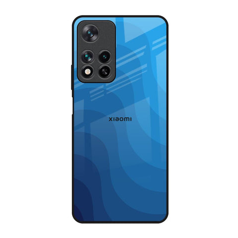 Blue Wave Abstract Glossy Case for Redmi Note 11 Pro 5G