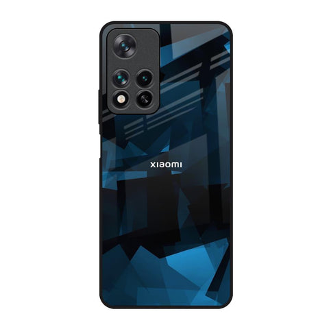 Polygonal Blue Box Glossy Case For Redmi Note 11 Pro 5G